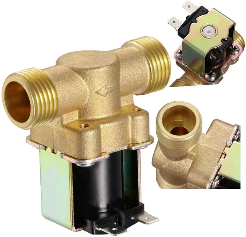 Healeved Pressure Water Inlet Valve 1/2 Inch Electric Solenoid Valve 12V Water Shutoff for Hydraulic Pneumatic Plumbing Systems - Image 2