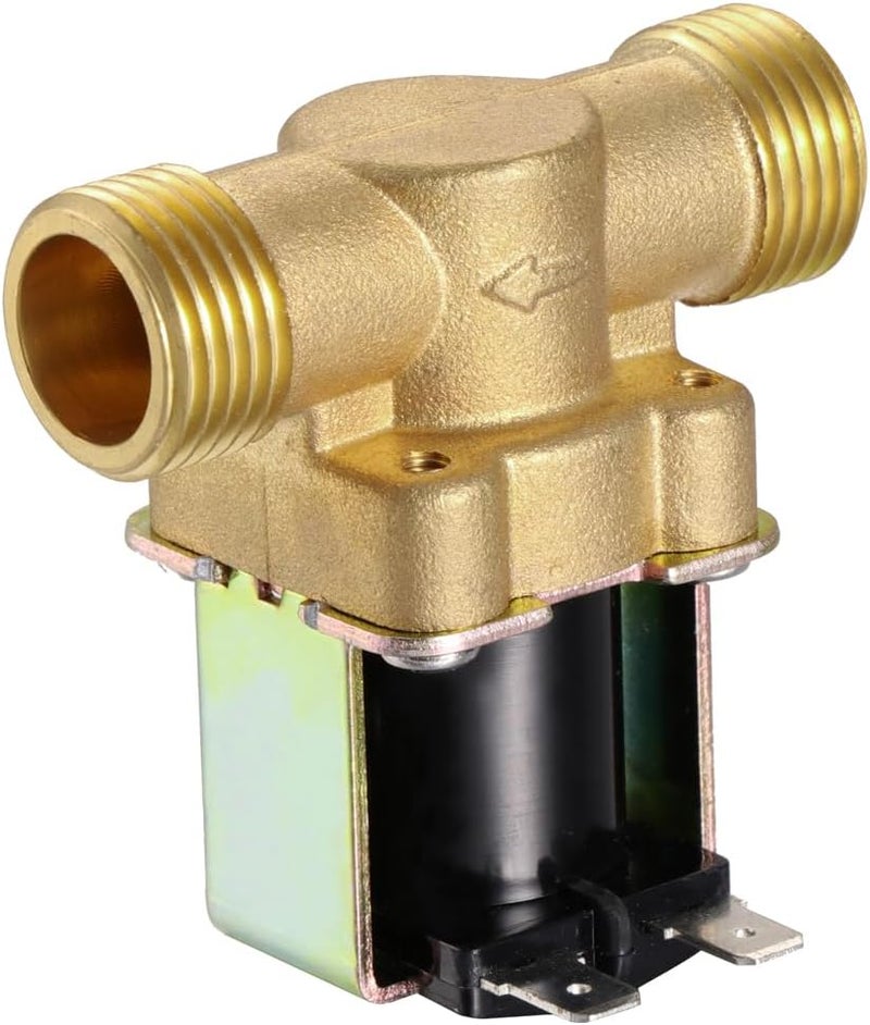 Healeved Pressure Water Inlet Valve 1/2 Inch Electric Solenoid Valve 12V Water Shutoff for Hydraulic Pneumatic Plumbing Systems - Image 1