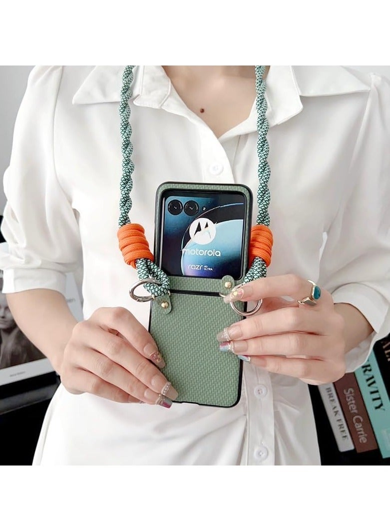 general Case for Motorola Razr 50 Ultra（2024）,Durable Anti-fingerprint Shockproof Anti-Scratch Non-Slip Foldable Cover with Shoulder Strap - Image 2