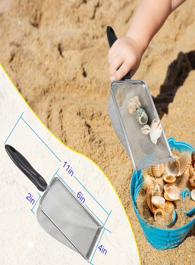 PAMISO Beach Sand Sifter, 3 Beach Sifting Sand Telescoping Pole Sets with Scoops, Baskets, Mesh Bag, for Picking Up Shells Shovels Shark Teeth - Image 5