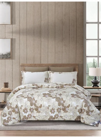 Doona Printed 4-Pcs Single Comforter Bedding Set Fits 120x200cm -Includes Comforter, Fitted Sheet, Pillow Shams & Pillowcases – Soft Microfiber Fabric with Soft 350 GSm Filling