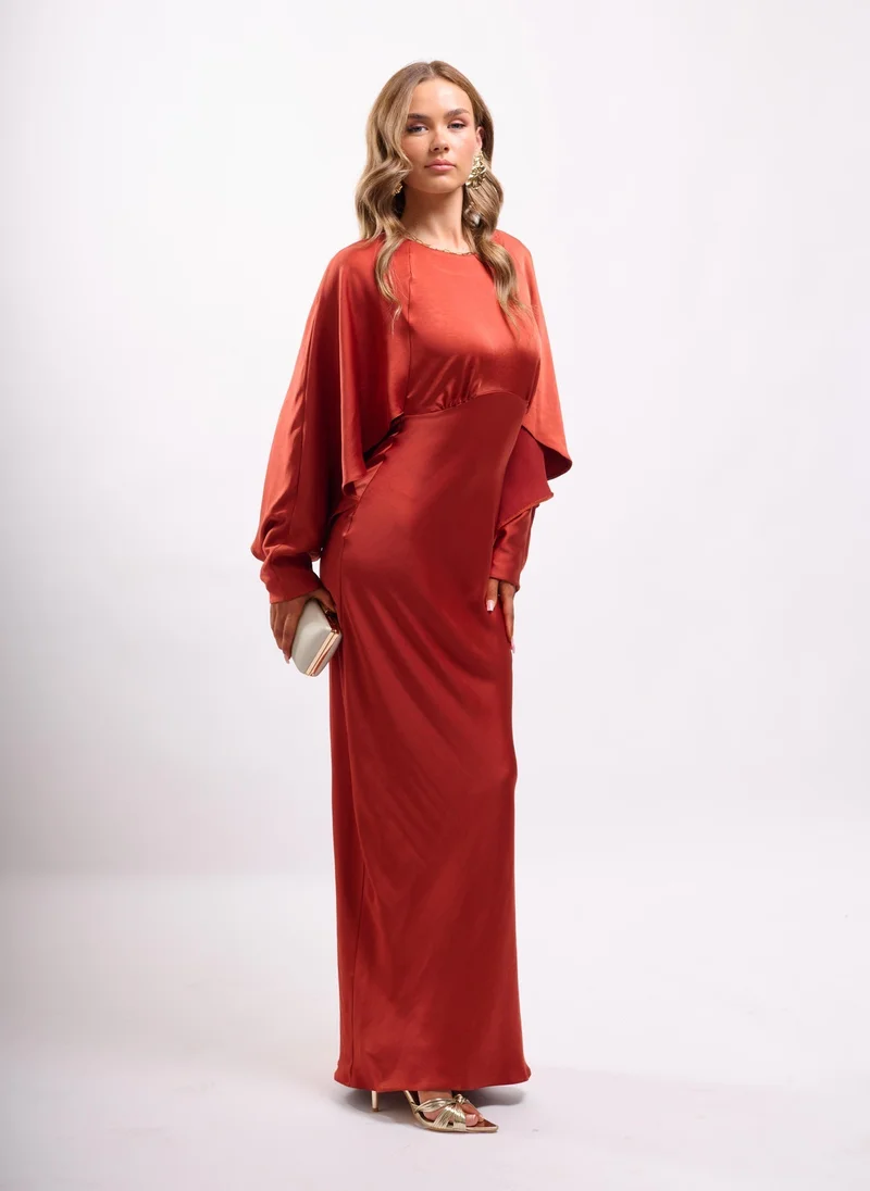 فايا عباءة باتوينغ ماكسي بلون الصدأ