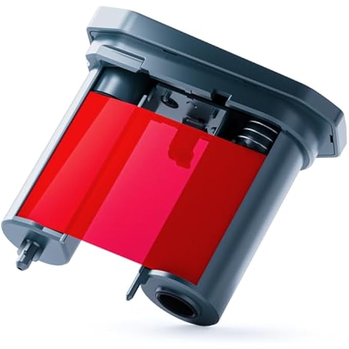 COMPATIBLE M2 LABELING RIBBON, REPLACEMENT REFILL TAPES, ONLY FOR M2 THERMAL TRANSFER LABEL PRINTER, CLEAR PRINTING, LONG STORAGE TIME, UP TO 24 METERS, RED - Image 2