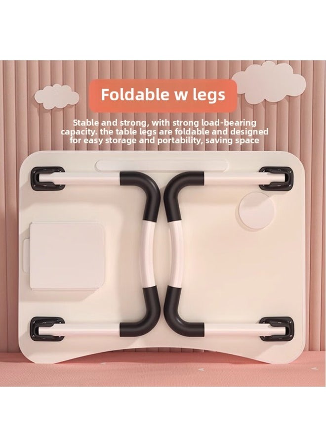 Generic - Children's Cartoon Bed Small Table Movable Study Desk Dormitory Students Reading And Writing Simple Bay Window Tattoo-Color:Style☆【60*40】happy Bunny [drawer]☆Thick Table Legs - Image 1