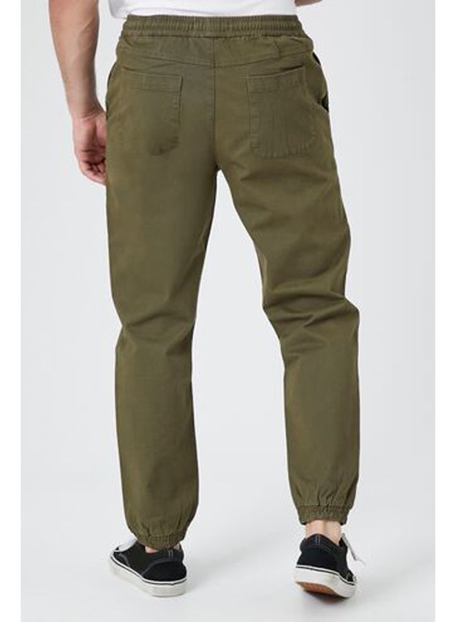 FOREVER 21 Twill Drawstring Joggers - Image 4