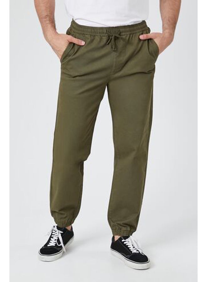 FOREVER 21 Twill Drawstring Joggers - Image 2
