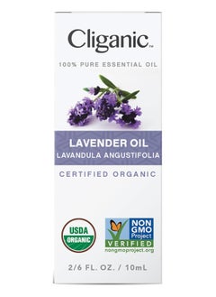 Cliganic Cliganic USDA Organic Lavender Essential Oil - 100% Pure, Undiluted, Natural, Non-GMO (10ml), Therapeutic Grade for Aromatherapy Diffuser | Lavandula Angustifolia  - Image 1