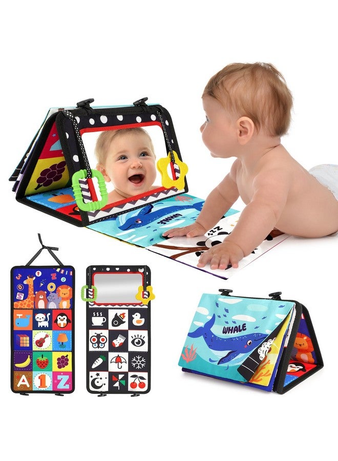 URMYWO Tummy Time Toy - Black and White High Contrast Baby Toys for Newborn - Baby Visual Stimulation Mirror - Montessori Sensory Crinkle Toy for Infant 0-3-6-12 Months - Shower Gift for Boy Girl - Image 1