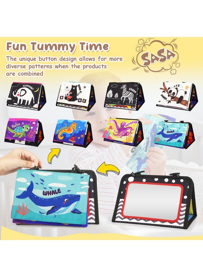 URMYWO Tummy Time Toy - Black and White High Contrast Baby Toys for Newborn - Baby Visual Stimulation Mirror - Montessori Sensory Crinkle Toy for Infant 0-3-6-12 Months - Shower Gift for Boy Girl - Image 3