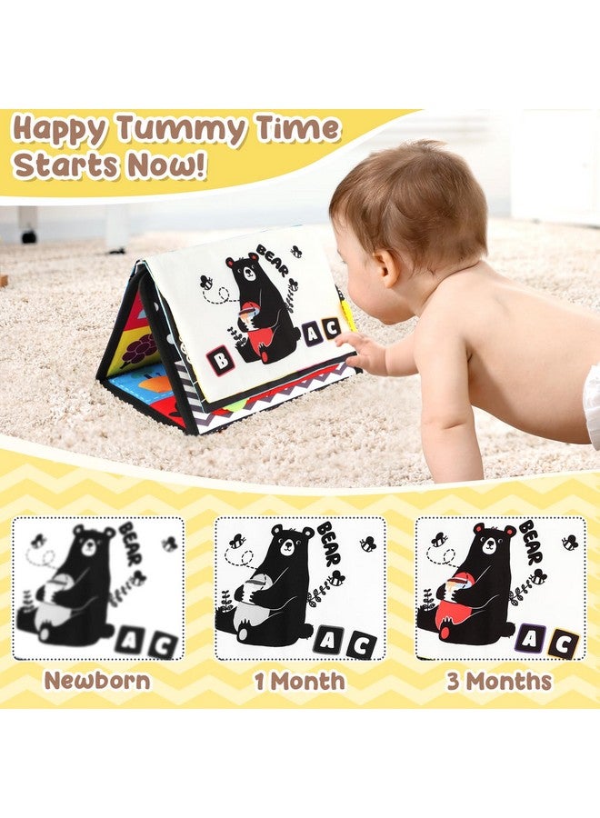 URMYWO Tummy Time Toy - Black and White High Contrast Baby Toys for Newborn - Baby Visual Stimulation Mirror - Montessori Sensory Crinkle Toy for Infant 0-3-6-12 Months - Shower Gift for Boy Girl - Image 4