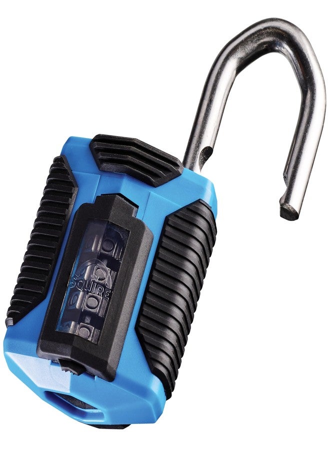 Squire Heavy Duty Padlock (CP50) - Toughest Steel Shackle - 4 Wheel Combination Padlock - Alloy Steel for Corrosion Resistance - Weatherproof Lock for Home, School & Garage (All Terrain Marine) Blue - Image 3