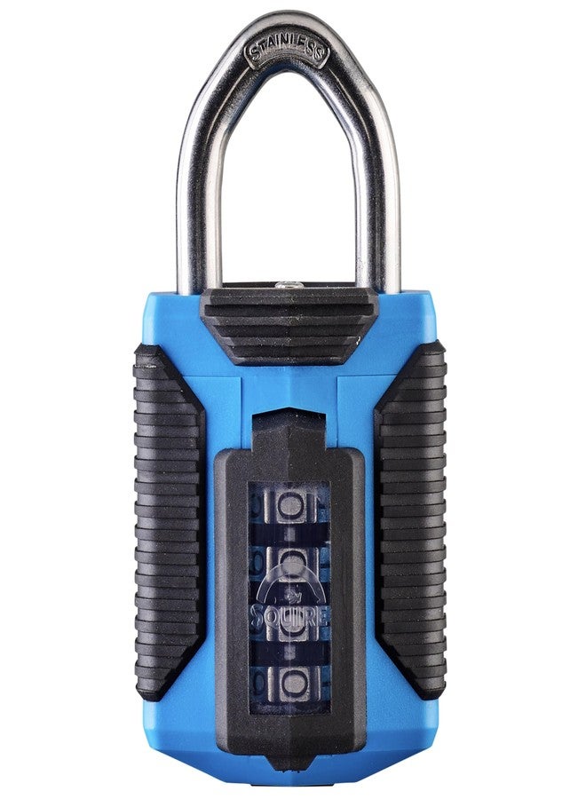 Squire Heavy Duty Padlock (CP50) - Toughest Steel Shackle - 4 Wheel Combination Padlock - Alloy Steel for Corrosion Resistance - Weatherproof Lock for Home, School & Garage (All Terrain Marine) Blue - Image 1