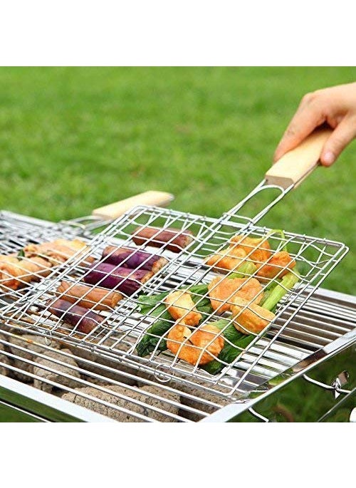 Shelzi Shelzi BBQ Grill Squre Accessory for Fish Meat Vegetable Mini Wire mesh net  - Image 4