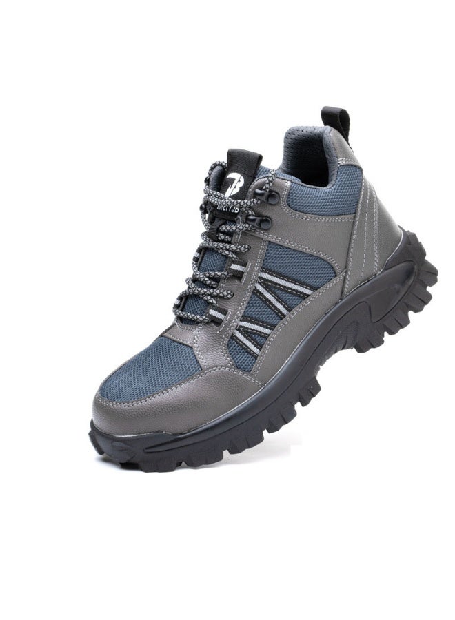 NIBEMINENT Anti Smashing and Anti Piercing Steel Toe Cap Lightweight Outdoor Sports Breathable Work Shoes One for Men - Image 1