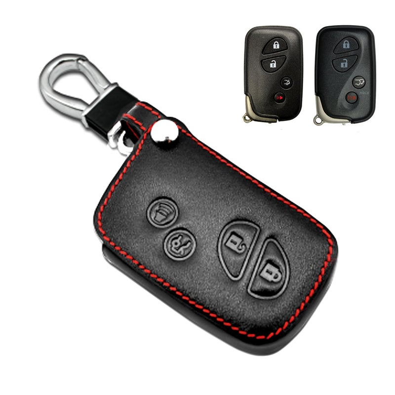 غطاء مفتاح جلد متوافق مع لكزس GX460 GS350 GS450h RX350 RX450h ES350 IS250 IS350 CT200h LS460 LS600h LX570 لحماية التحكم عن بعد للدخول بدون مفتاح