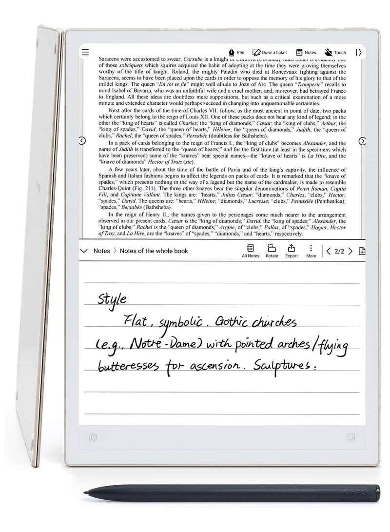 iFLYTEK AINOTE 2 Digital Writing Tablet, E-ink Display, Electronic Notepad with Stylus Pen for Note Taking, Study, and Meetings with ChatGPT Support - Image 1
