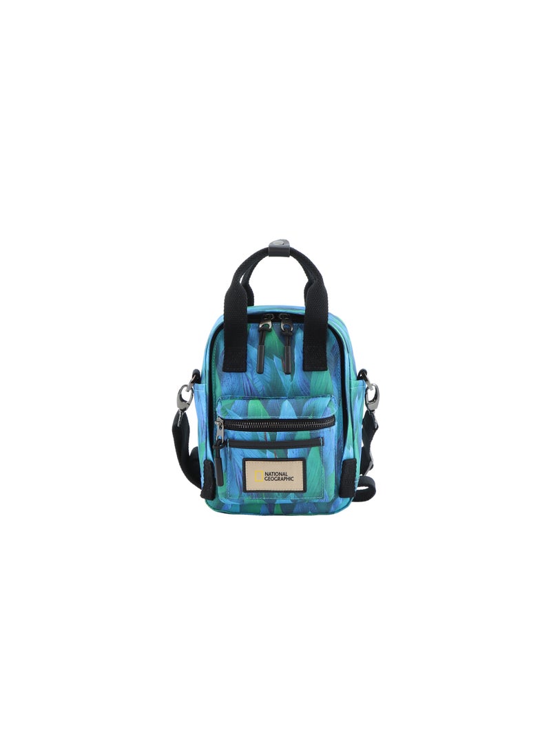 NATIONAL GEOGRAPHIC National Geographic LEGEND Mini Utility Bag Rhythm Of Nature For Men and Women, Durable Water Resistant Multi Function Casual Shoulder Bag/Lunch Box Bag With Top Handle/Removable Strap  - Image 1