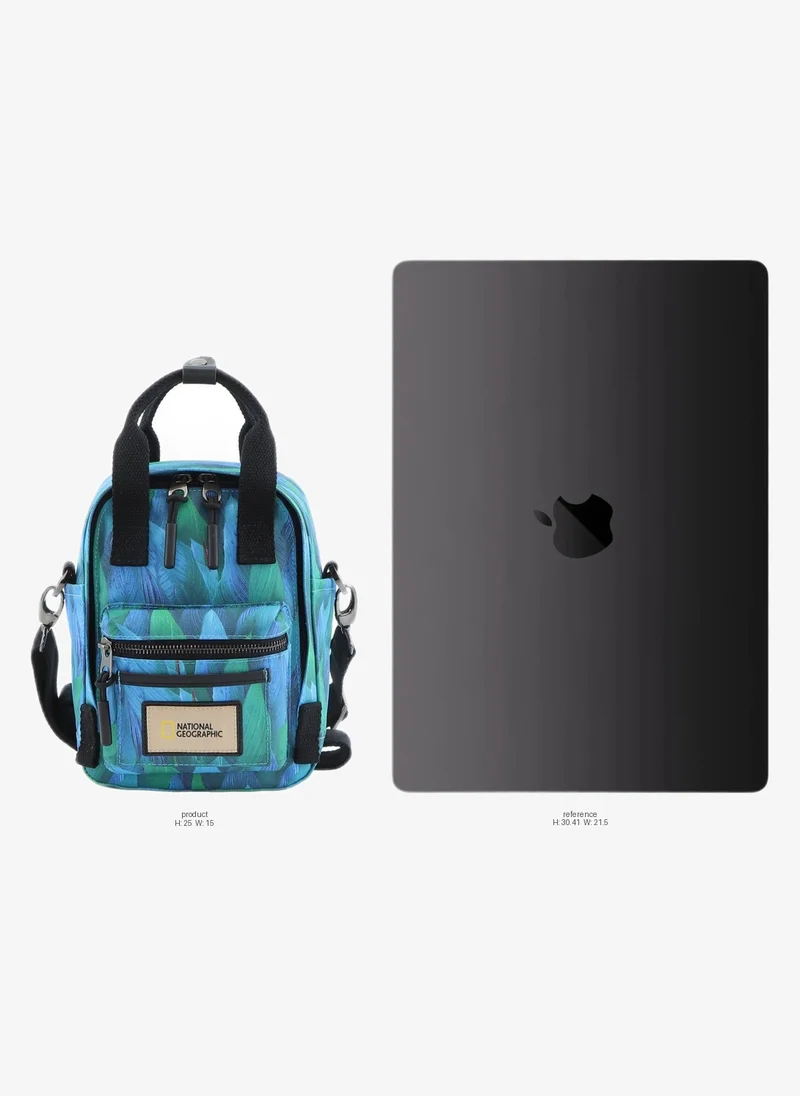 National Geographic Rhythm Of Nature National Geographic LEGEND Mini Utility Bag Rhythm Of Nature For Men and Women, Durable Water Resistant Multi Function Casual Shoulder Bag/Lunch Box Bag With Top Handle/Removable Strap  | Best Price UAE