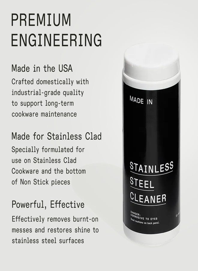 Madein Made In Cookware - Stainless Steel Cleaner - Environmentally Safe Stainless Steel Cleaner for Polishing and Cleaning Pots and Pans - 12oz Powder - Image 2
