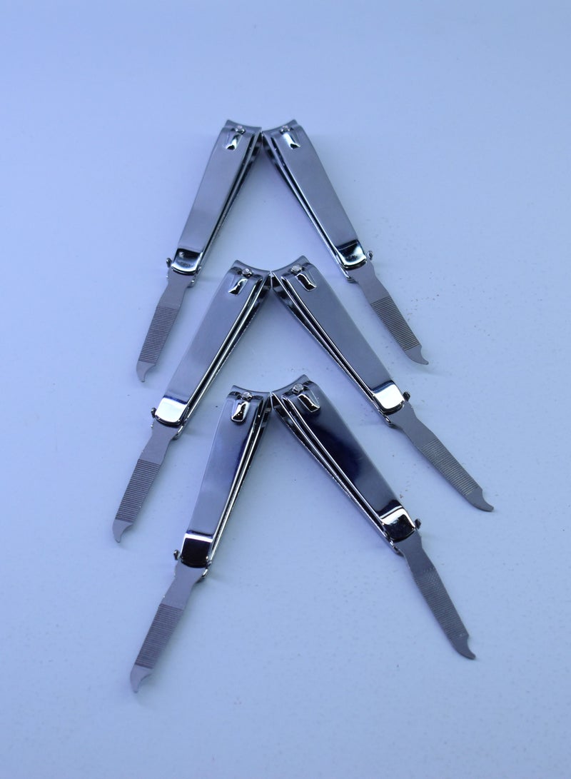 6 Pieces Silver Nail Clipper