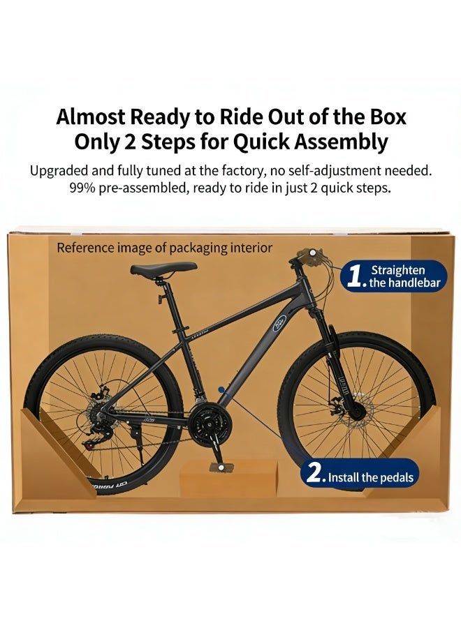 Ford LM380 Adult Mountain Bike, Knight Gray, L Size (170–195cm), 24-Speed, Lightweight Aluminum Frame, Hydraulic Disc Brake - Image 2
