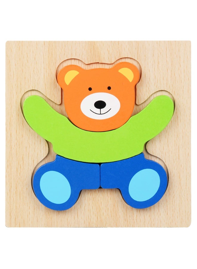 Capstro Wooden Puzzle Set for Toddlers – 4 Pack Animal Shape Matching Board Toys for Early Learning & Fine Motor Skills – Four Animal Designs - Image 4