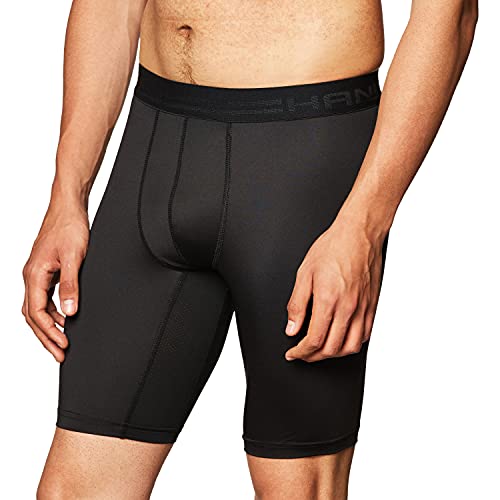 Hanes Mens Sport Performance Compression Short EbonyEbony Medium - Image 1