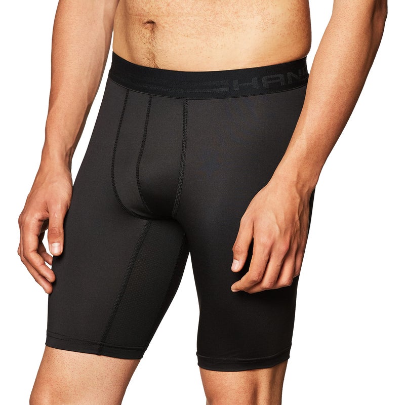 Hanes Mens Sport Performance Compression Short EbonyEbony Medium - Image 2