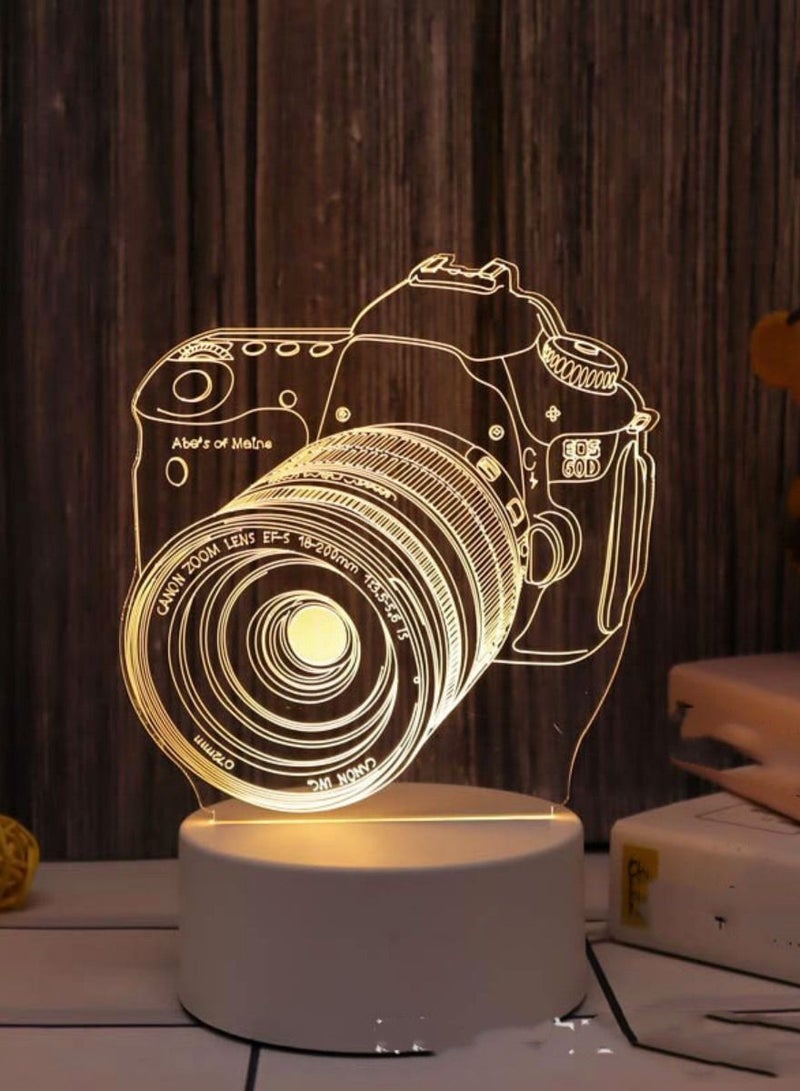 Loquat Creative 3D Nightlight Various Holiday Gifts USB Acrylic LED Ambience Sleeping Bedside Lamp 16 Kinds Of Color Touch Keys 