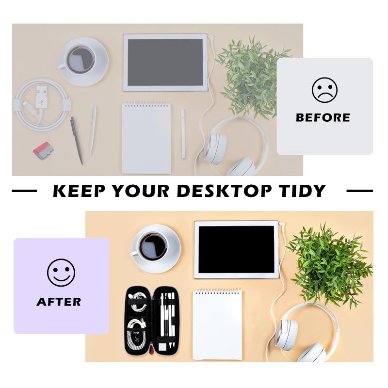 AGPTEK Case Holder for Apple Pencil, Slim PU Leather Carrying Case Pouch Cover Compatible with Apple Pen Accessories, USB Cable, Earphone, Samsung Stylus iPad Pro Pen/Pencil, Recording Pen, Purple - Image 5