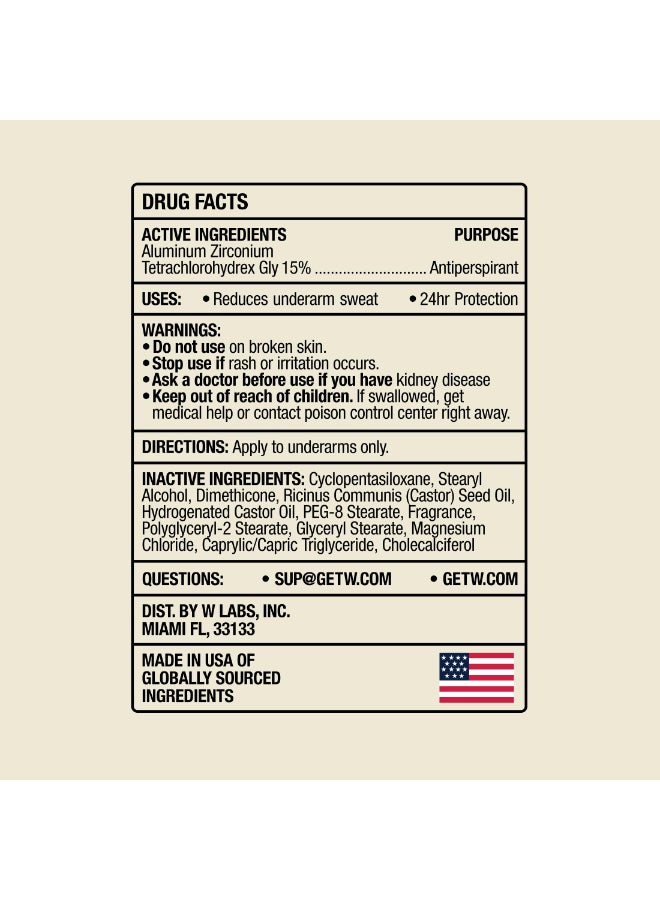 W By Jake Paul Mens Antiperspirant Odor Blocking VitaminInfused Deodorant for Men 24Hour Sweat Protection Fresh Ice Scent 26 oz - Image 4