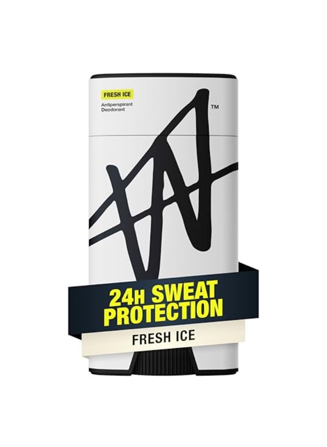 W By Jake Paul Mens Antiperspirant Odor Blocking VitaminInfused Deodorant for Men 24Hour Sweat Protection Fresh Ice Scent 26 oz - Image 1