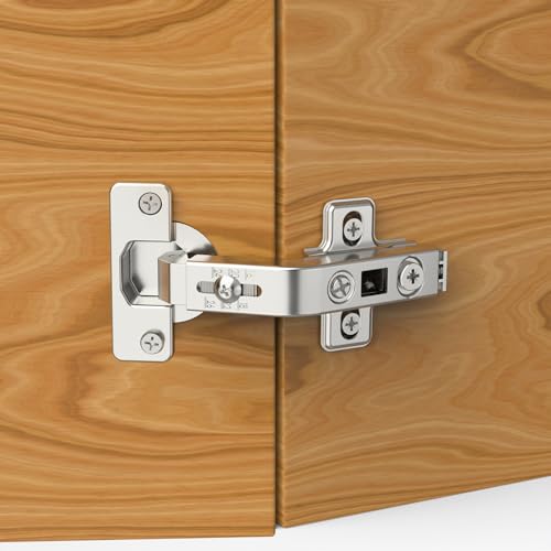 Furniware 4 Pack 2 Pair 135 Degree Lazy Susan Hinges Full Overlay Concealed for Cabinet, Cupboard, Folded Door, Combination with Screws(Regular) - Image 1
