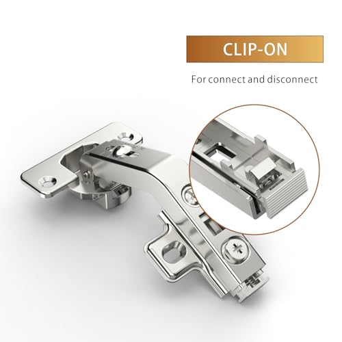 Furniware 4 Pack 2 Pair 135 Degree Lazy Susan Hinges Full Overlay Concealed for Cabinet, Cupboard, Folded Door, Combination with Screws(Regular) - Image 3