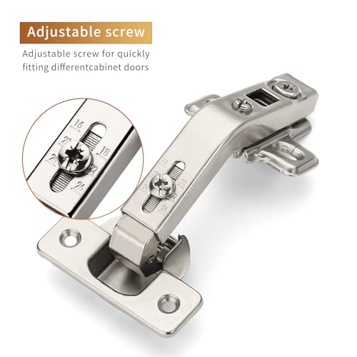Furniware 4 Pack 2 Pair 135 Degree Lazy Susan Hinges Full Overlay Concealed for Cabinet, Cupboard, Folded Door, Combination with Screws(Regular) - Image 4