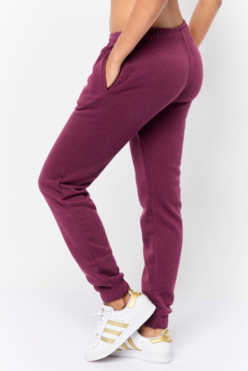 Fit Collective سروال رياضي نسائي بقصة عادية، مارون داكن - Image 2