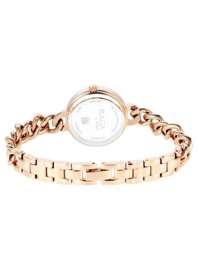 TITAN  Raga Showstopper Quartz Analog Rose Gold Dial Rose Gold Metal Strap Watch for Women - 95288WM01  | Best Price UAE