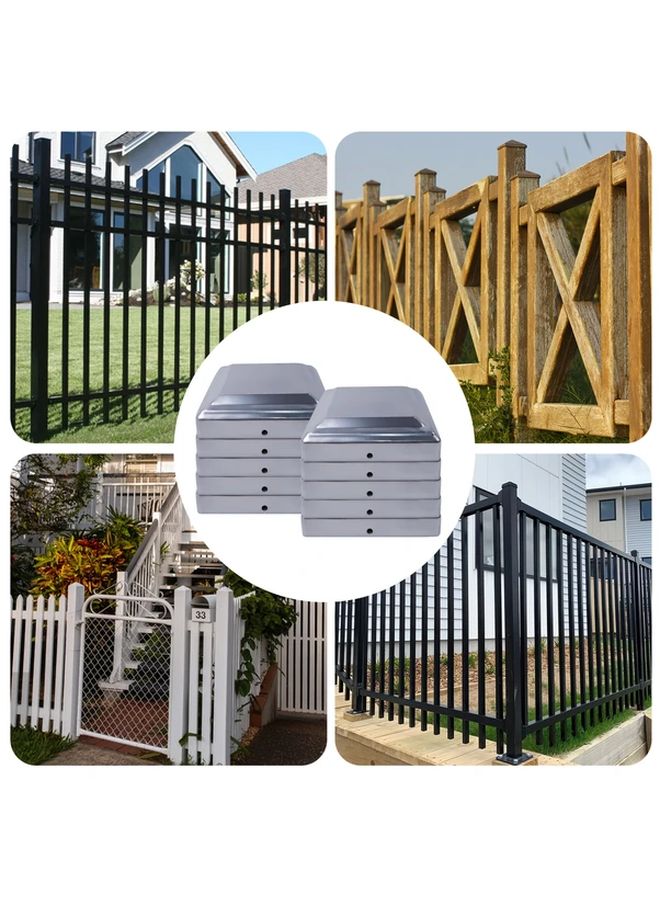 أغطية أعمدة السياج الحديدي المطاوع الزخرفية 10 قطع مقاومة للصدأ ومتينة لتغطية الأعمدة - Image 4