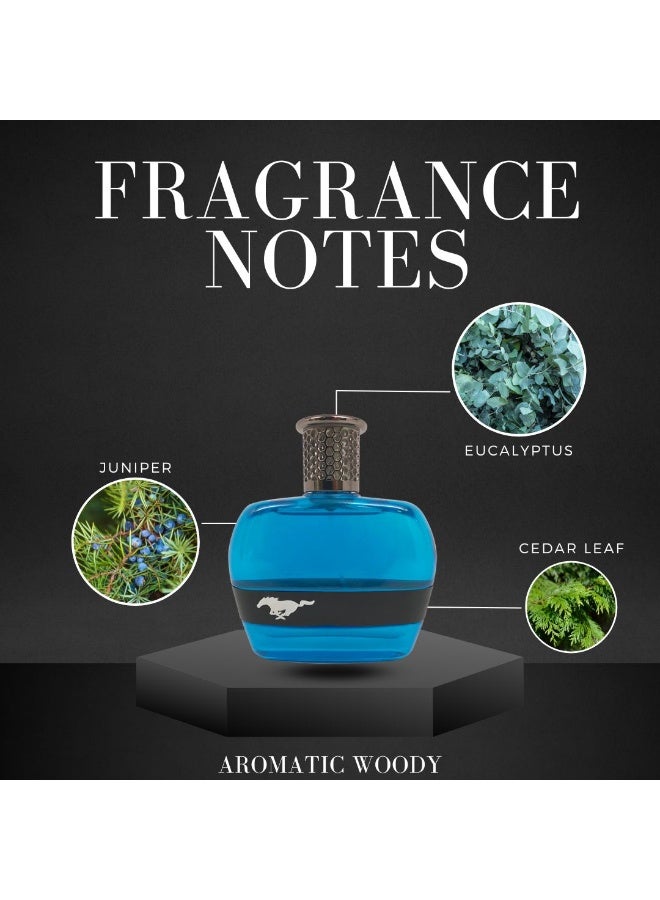 فورد موستانج عطر فورد موستانج الأزرق للرجال، 3 قطع، 100 مل - Image 3