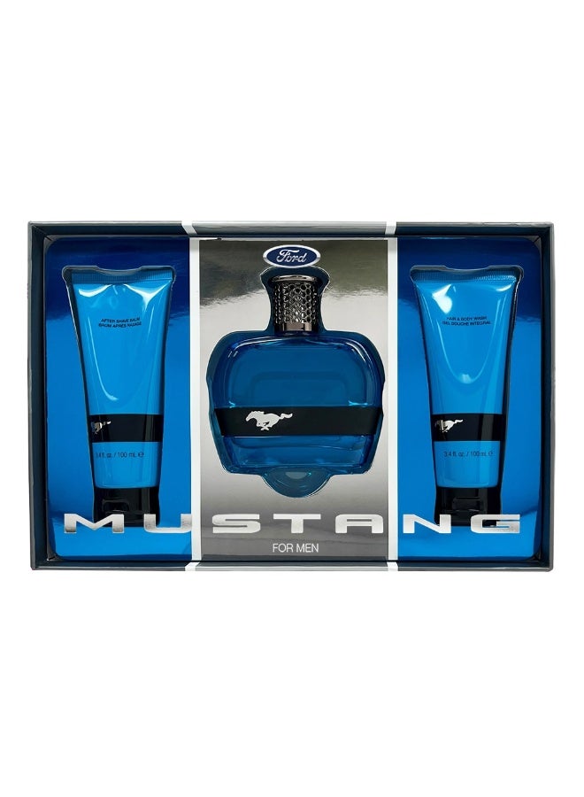 Ford Mustang Blue EDT Fragrance Coffret 3pcs Set for Men 100ml - Image 1