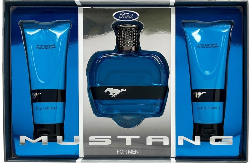 فورد موستانج عطر فورد موستانج الأزرق للرجال، 3 قطع، 100 مل - Image 1