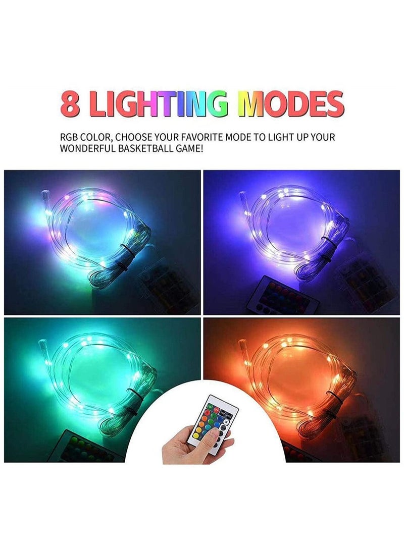 SYOSI LED Basketball Hoop Light, Remote Control Waterproof Basketball Rim Lights with 16 Colors 8 Lighting Modes, Waterproof Super Bright Goal Accessories for Kids Adults Boys Outdoor Game and Training  - Image 3