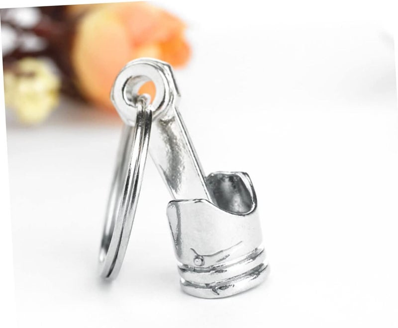3pcs Engine Piston Keychain Creative Silver Metal Pendant for Car Keys Bags and Cell Phones Party Favor and Birthdays Valentine Day and More - Image 4