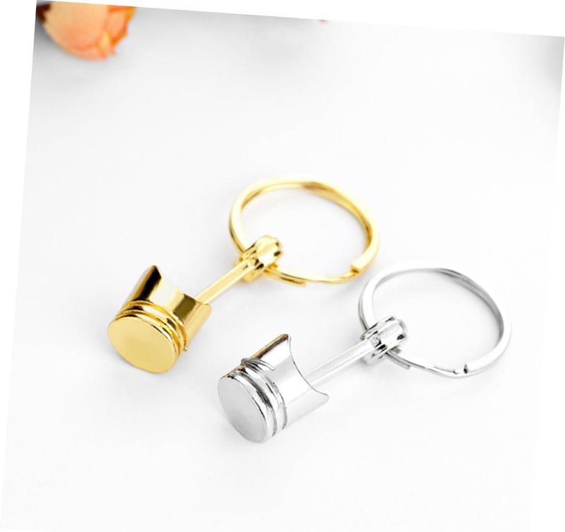 3pcs Engine Piston Keychain Creative Silver Metal Pendant for Car Keys Bags and Cell Phones Party Favor and Birthdays Valentine Day and More - Image 3