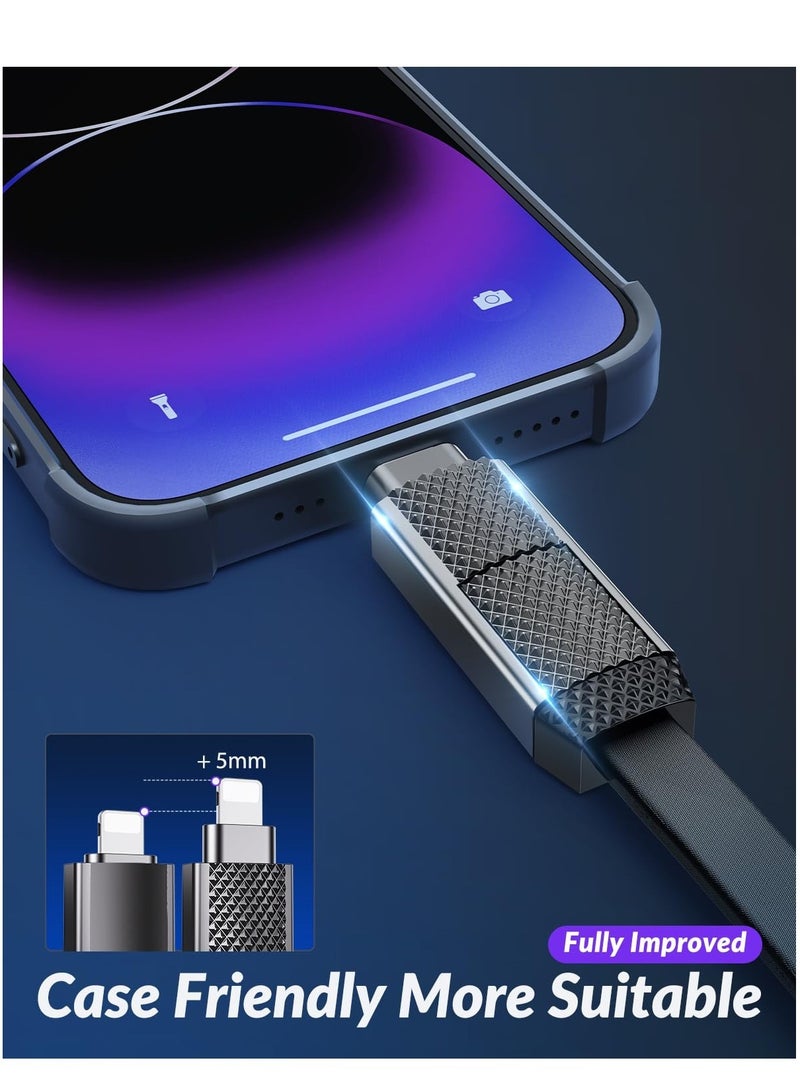 سيوسي 4 in 1 Charging Cable, USB A to USB C to Lightning Cable 4ft, 60W Fast Charging  Data Transfer, Travel Charger for Multiple Devices, All in One Multi Charger Cord for iPhone 15 Pro Max iPad - Image 4