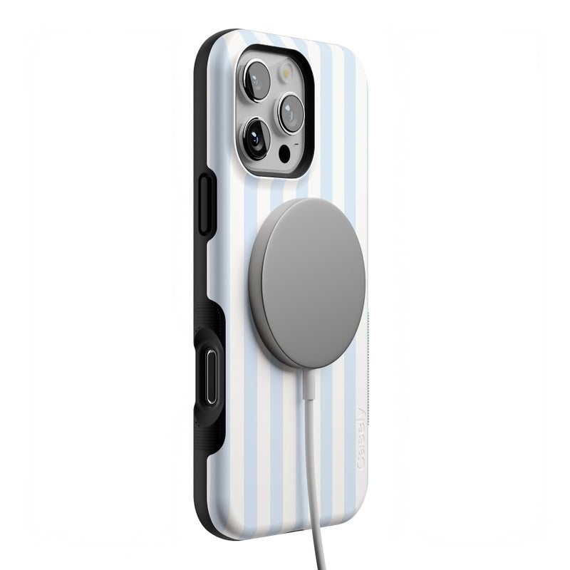 Casely iPhone 16 Pro Case | Blue Stripes | Sunday Best | Bold Protective Design | Compatible with MagSafe - Image 5