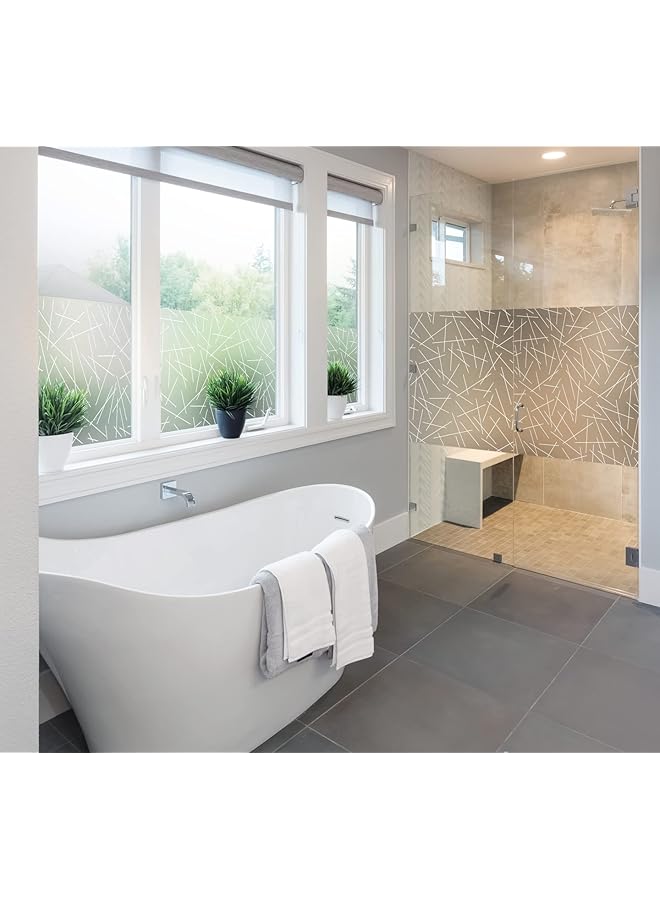 d-c-fix Mikado Static Window Film Uv Privacy Screen Opaque On Both Sides Static Self Adhesive Film For Bathroom Windows Kitchen Glass Door Frosted Glass Film Privacy Film Glass Film 45 Cm X - Image 3