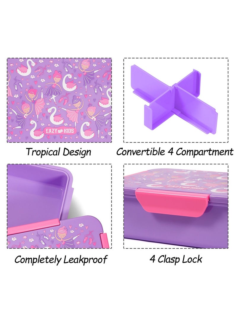 Eazy Kids Eazy Kids Lunch Box Tropical-Purple 850ml  - Image 5