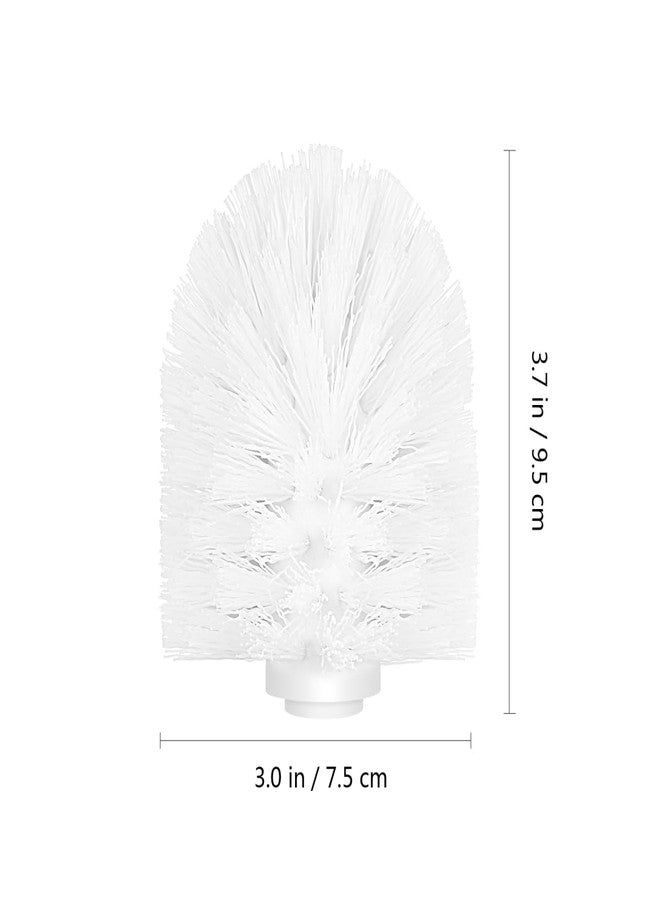 TOPBATHY Toilet Brush Head Replacement with Stiff Bristles Toilet Brush Refill for Bathroom (White) - Image 2