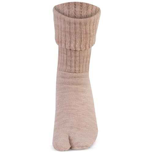 Bonjour Woolen Thumb Socks for Womens in Fawn Colors_BROGWL-17-THUMB (Fawn) - Image 4